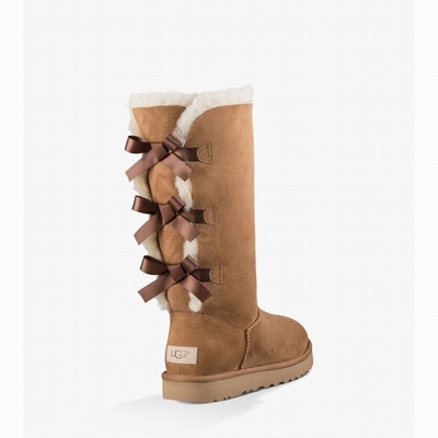 Botas UGG Bailey Bow Tall II Mulher Marrom | PT-KQEFP